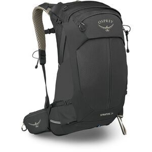 NWT Osprey Stratos 24 Pack Men's Hiking Backpack in Raven Black